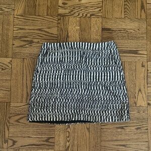 Tory Burch Black and White Mini Skirt